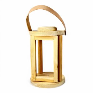Medieval lantern, wooden base