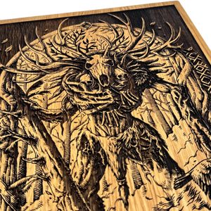 Wanddekoration, Holz 32x46cm