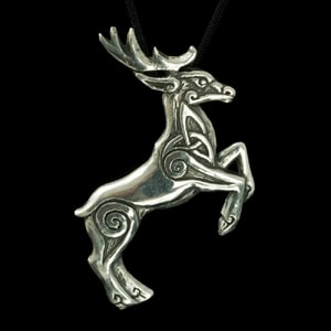 CELTIC DEER - HERNE, STERLING SILVER PENDANT - PENDANTS{% if kategorie.adresa_nazvy[0] != zbozi.kategorie.nazev %} - SILVER JEWELLERY{% endif %}