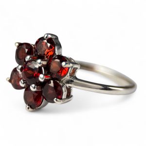 ROSA, ring, garnet silver 925/1000