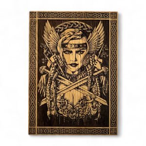 Freya, wall decoration, wood 32x46cm