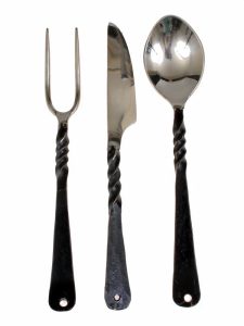 Medieval set - fork, knife and spoon