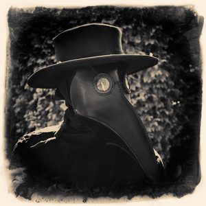 Plague Doctor, Leather Mask and Hat