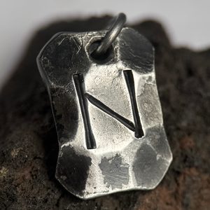 HAGALAZ, Fer, forgé, pendentif