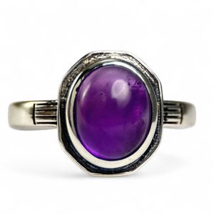 Medieval silver ring, amethyst, Ag 925/1000