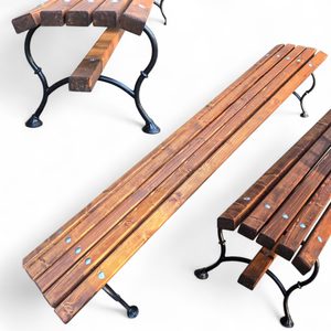 Chateau park seat, cast iron Art Nouveau