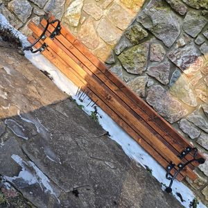 Chateau park seat, cast iron Art Nouveau