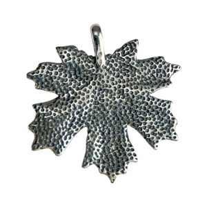 Maple Leaf, silver pendant