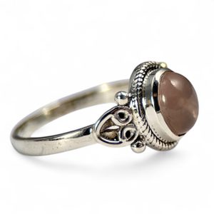 STROMBOLI, ring, rose quartz, silver 925/1000