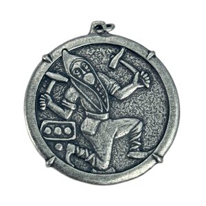 Medieval miner - Kuttenberg, Bohemia, pendant, zinc