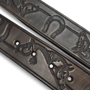 WESTERN, LEATHER BELT, horses