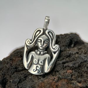 CELTIC GODDESS, silver pendant