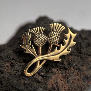 Chardon écossais, bronze Broche