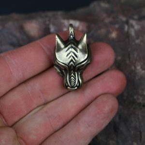 WARG Norse Wolf Viking Pendant, zinc antique brass