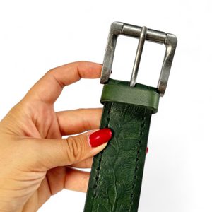 Cônes, motif de chasse, ceinture en cuir