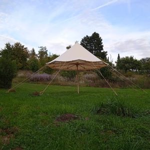 Wiese mittelalterliches Zelt Durchmesser 4 m, Höhe 3,7 m