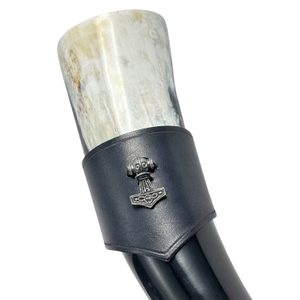THOR'S HAMMER, leather horn holder