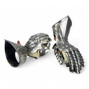 MEDIEVAL FINGER GAUNTELTS, for sword fight, polished, czech top quality