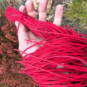 Cordon en cuir - rouge, pour suspendre les amulettes