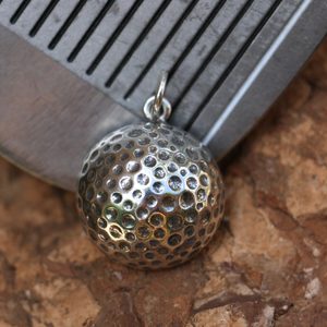 Golf Ball, Silver Pendant