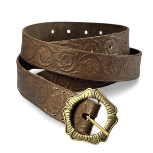 ALBION, ceinture en cuir marron