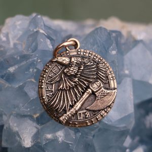 TO VALHALLA! Viking battle amulet, bronze