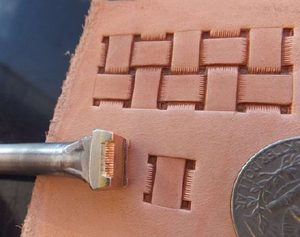 PLAITS, leather stamp