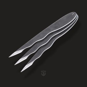 FLAMED BLADE, professional throwing knives - 3x set