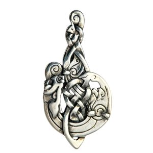 Mac Tíre, Celtic Wolf, silver pendant