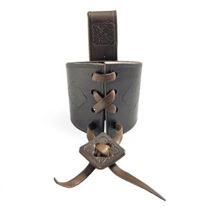 DRINKING HORN HOLDER - Celtica, brown