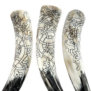 RINGERIKE - Dragon, carved drinking horn