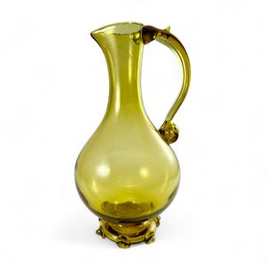 PRAGA - jug, Czech medieval green glass