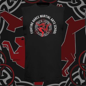FIGHTING HARES, Irish Stick Fighting, schwarzes Herren-Tanktop