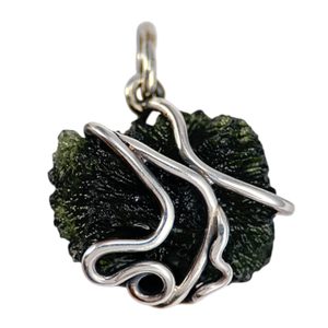 Cthulhu, pendant - Moldavite, silver 925/1000