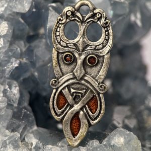 ÓDIN - pendant zinc antique silver, enamel