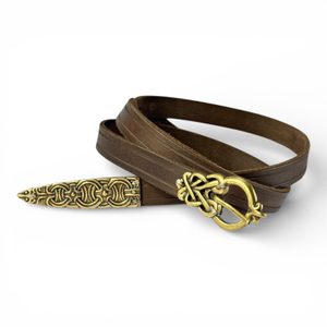 VIKING BELT - BRASS BUCKLE and STRAP END