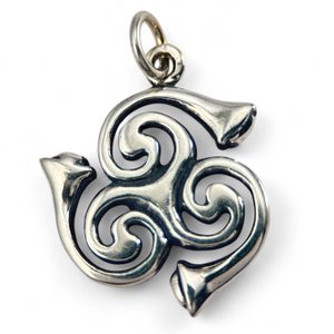 Celtic Triskelion, La Tene Age, silver pendant