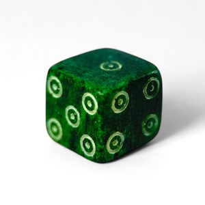 Dés romains en os - vert