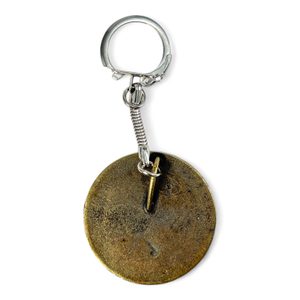 Slavic wolf keychain, zinc old brass