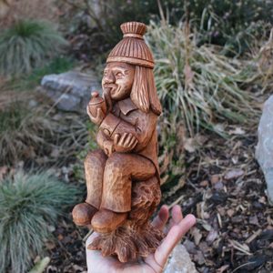 Vodnik - Water Spirit - Vodyanoy, wooden carved figure from the Carpathians
