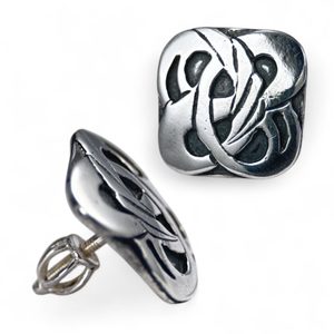 BOHEMIA, Art Nouveau, silver earrings