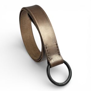 ALBAN, leather belt with forged buckle