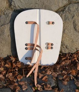 PAVISE SHIELD, battle ready, covered with linen