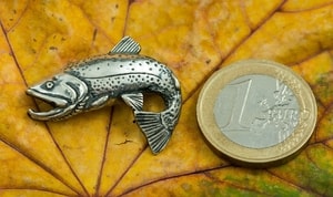 Trout - Fish, pendant, sterling silver
