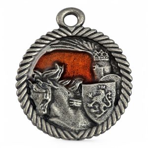 König von Eisen und Gold - Premysl Otakar II, Anhänger, Zink, Emaille