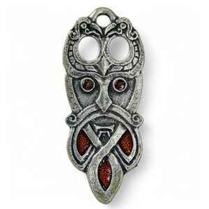 ÓDIN - pendant zinc antique silver, enamel