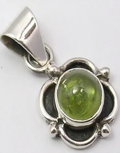 BORGIA, silver pendant, peridot Ag 925/1000