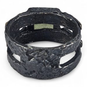 PETR VOK, moldavite, silver ring, Ag 925/1000, 12 g