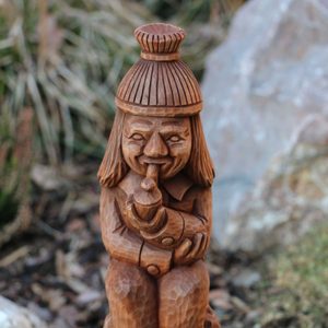 Vodnik - Water Spirit - Vodyanoy, wooden carved figure from the Carpathians