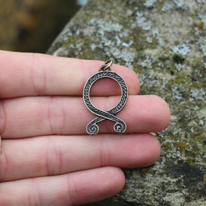 TROLL CROSS Viking Pendentif, zinc laiton antique